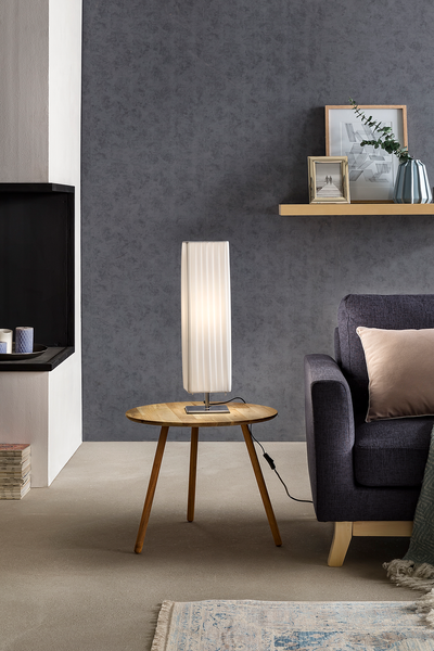 Tischleuchte Villena I - Polyester PVC / Edelstahl - 1-flammig