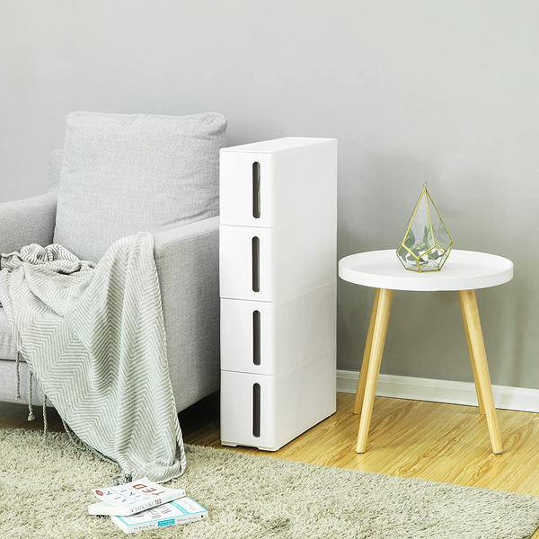 Badregal Mansura mit 4 Schubladen - Taupe