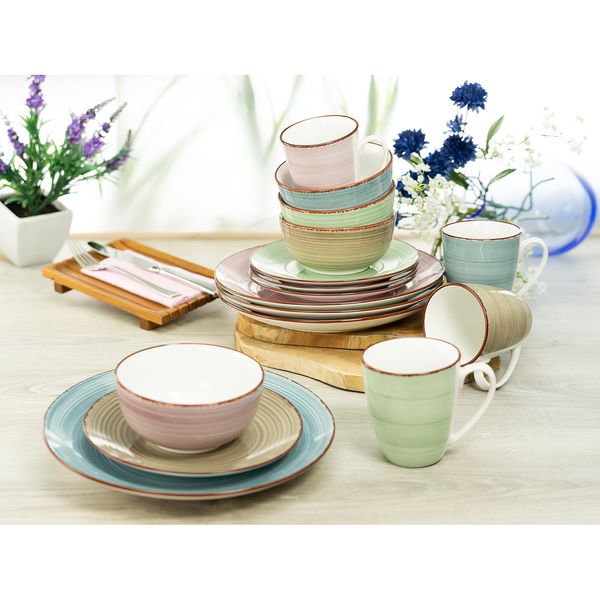 Kombiservice Samba (16-teilig) - Porzellan - Mehrfarbig - 16-teilig