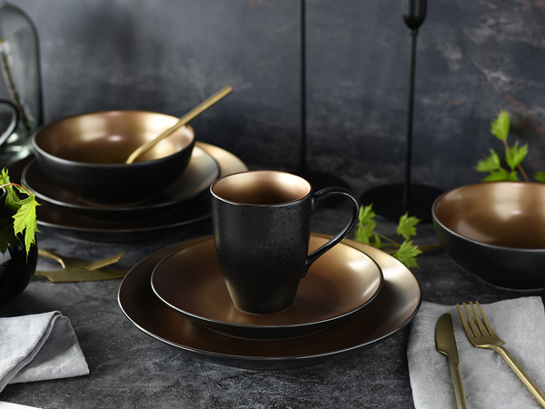 Kombiservice Glamour Gold - Steinzeug - Mehrfarbig - 8-teilig