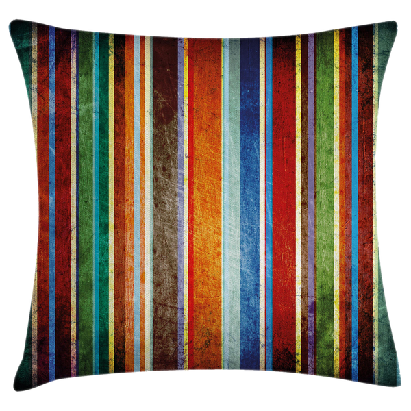 Kissenbezug bunte Bänder - Polyester - Mehrfarbig - 40 x 40 cm