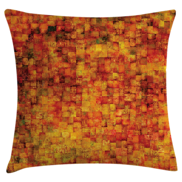 Kissenbezug Vintage Mosaik - Polyester - Orange / Senf - 45 x 45 cm
