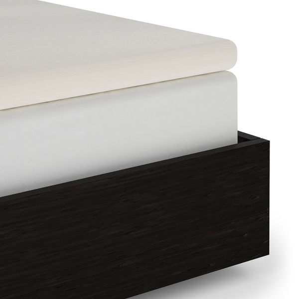 Topper Spannbettlaken Perkal - Baumwolle Perkal - Wollweiß - 90 x 220 cm