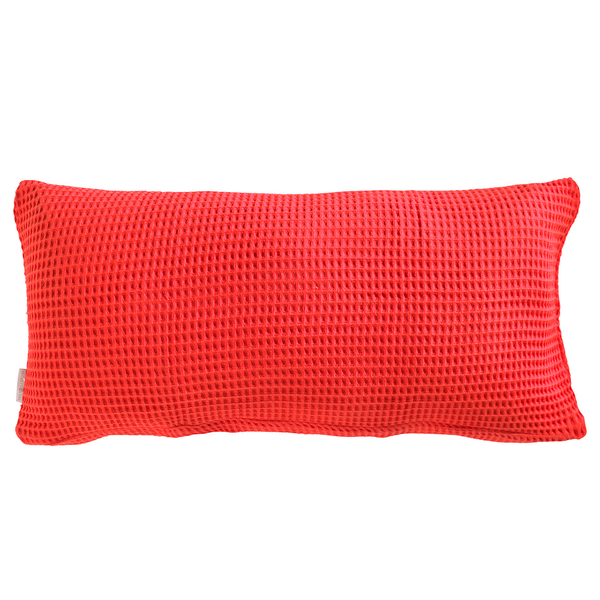 Kissenbezug Wafel I - Baumwolle - Koralle