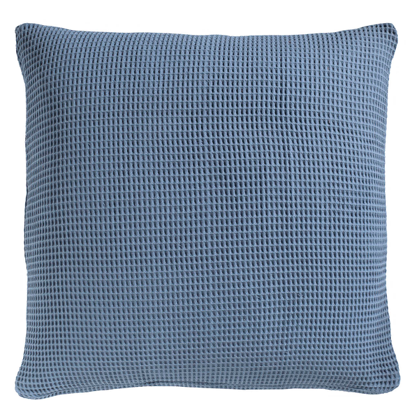 Kissenbezug Wafel II - Baumwolle - Eisblau - 50 x 50 cm