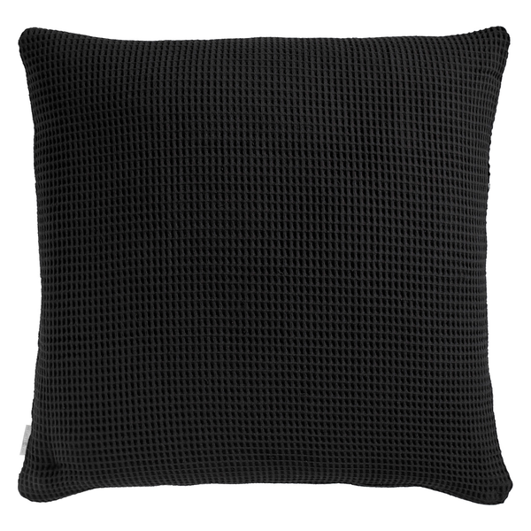 Kissenbezug Wafel II - Baumwolle - Schwarz - 50 x 50 cm