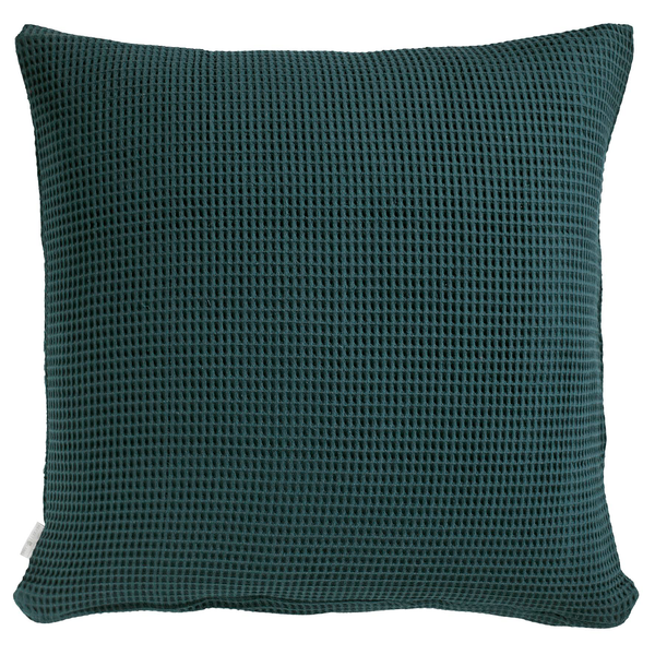 Kissenbezug Wafel II - Baumwolle - Petrol - 80 x 80 cm