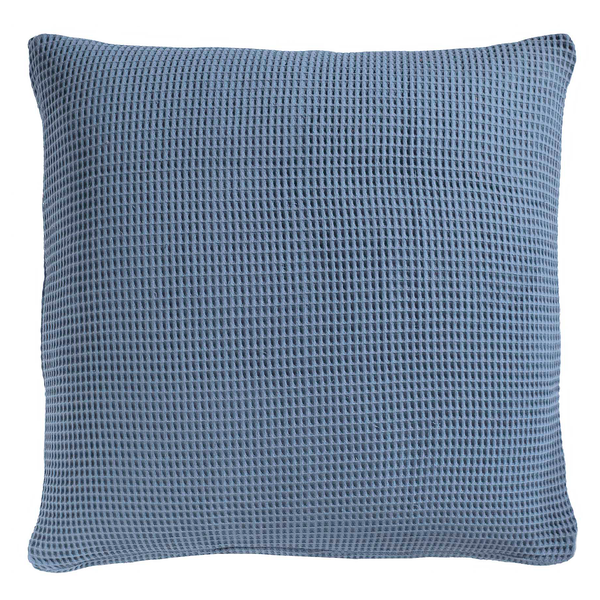 Kissenbezug Wafel II - Baumwolle - Eisblau - 80 x 80 cm