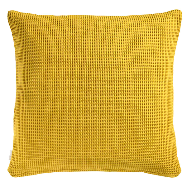 Kissenbezug Wafel II - Baumwolle - Currygelb - 80 x 80 cm