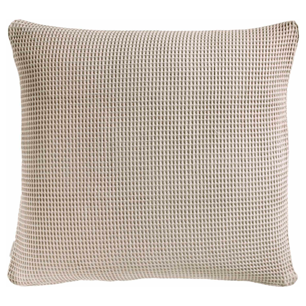 Kissenbezug Wafel II - Baumwolle - Lichtgrau - 80 x 80 cm