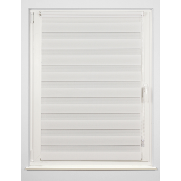 Klemmfix Doppelrollo Just Blickdicht - Polyester - Weiß - 90 x 160 cm