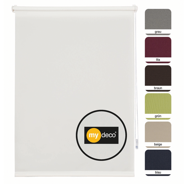 Klemmfix Thermo-Rollo Win Verdunkelnd - Polyester - Weiß - 65 x 160 cm