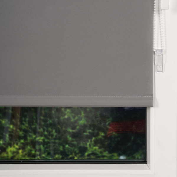 Klemmfix Thermo-Rollo Win Verdunkelnd - Polyester - Grau - 85 x 160 cm