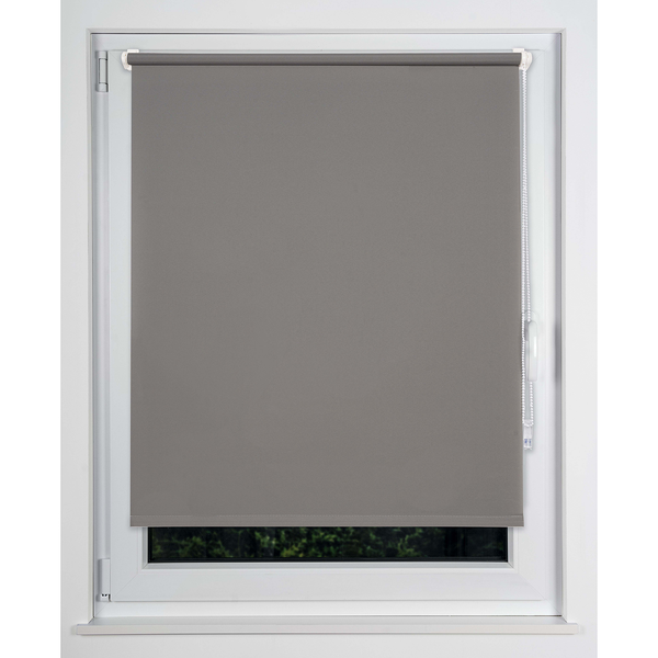 Klemmfix Thermo-Rollo Win Verdunkelnd - Polyester - Grau - 85 x 160 cm