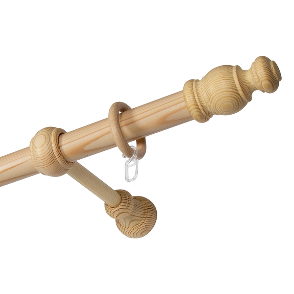 28mm Gardinenstange Mini - Kiefer - Breite: 120 cm