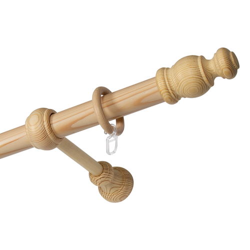 28mm Gardinenstange Mini - Kiefer - Breite: 120 cm