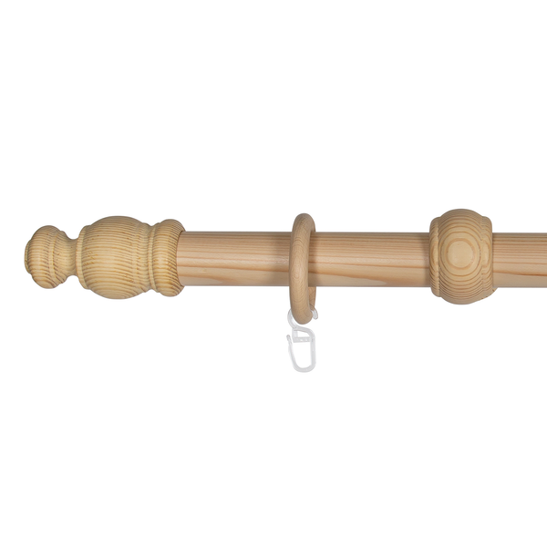 28mm Gardinenstange Mini - Kiefer - Breite: 120 cm