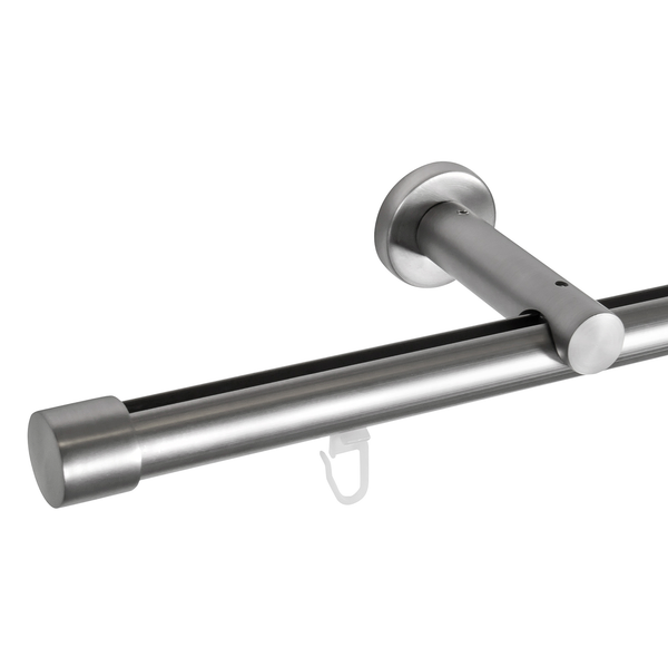 20mm Innenlaufgarnitur Profilo - Zamak - Edelstahl-Optik - Breite: 160 cm