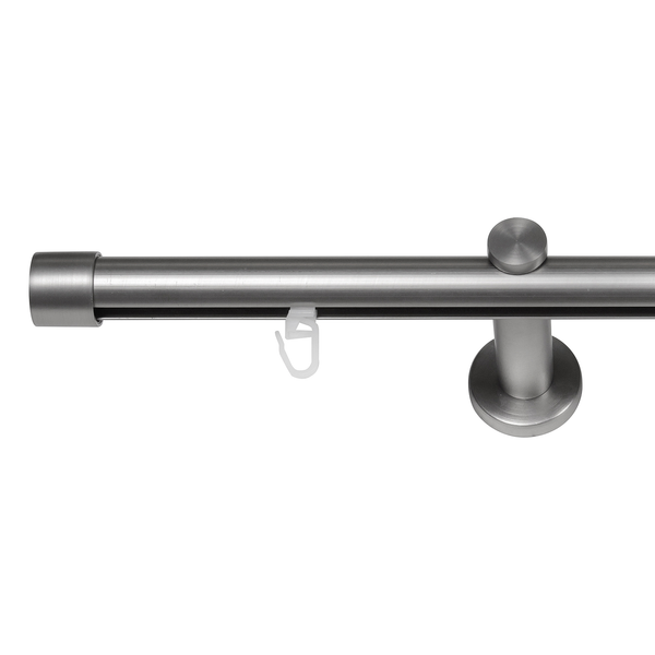 20mm Innenlaufgarnitur Profilo - Zamak - Edelstahl-Optik - Breite: 160 cm