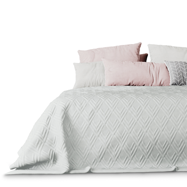 Tagesdecke Helia - Polyester - Hellgrau - 200 x 220 cm