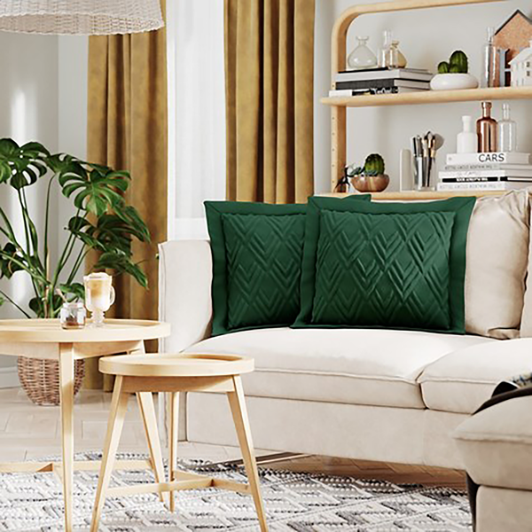 Dekokissen Helia - Polyester - Dunkelgrün - 45 x 45 cm