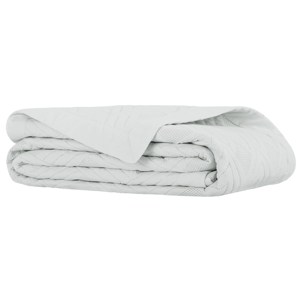 Tagesdecke Helia - Polyester - Hellgrau - 260 x 280 cm
