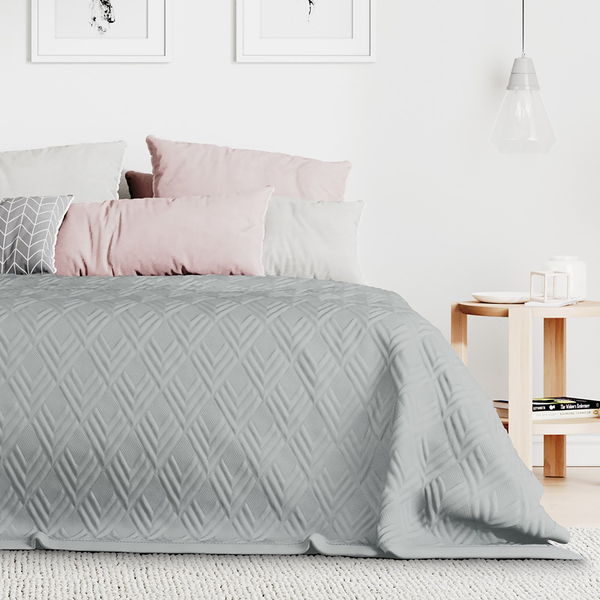Tagesdecke Helia - Polyester - Silber - 170 x 210 cm