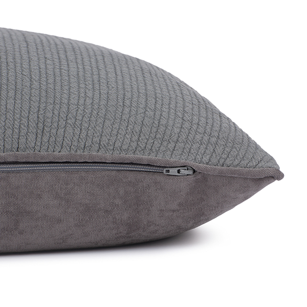 Kissenbezug Amber - Baumwolle - Grau