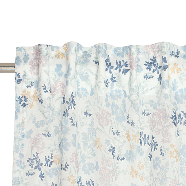 Fertiggardine Leyla - Baumwolle - Blau