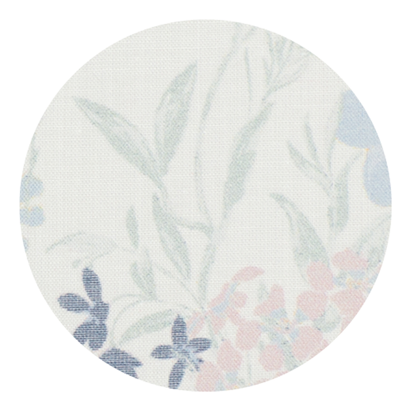 Fertiggardine Leyla - Baumwolle - Blau