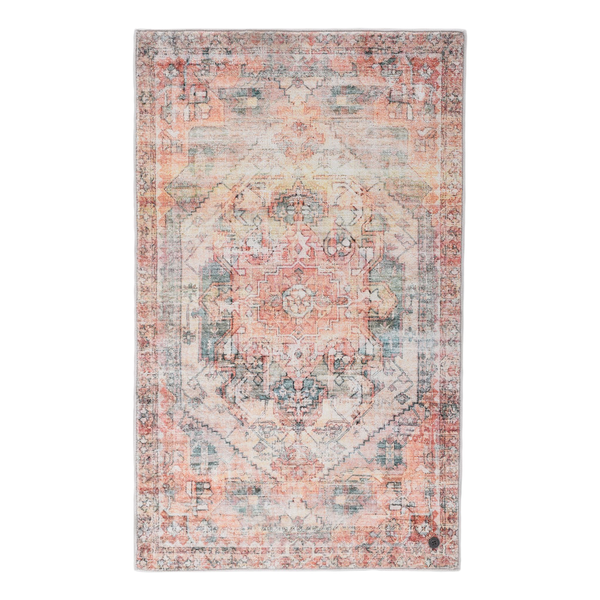 Badteppich Oriental Three - Polyester - Orange / Rot - 60 x 100 cm