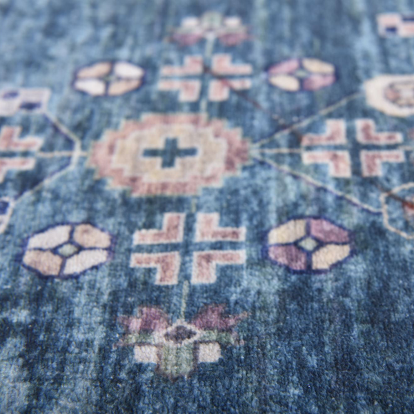 Badteppich Oriental One - Polyester - Türkis - 60 x 100 cm