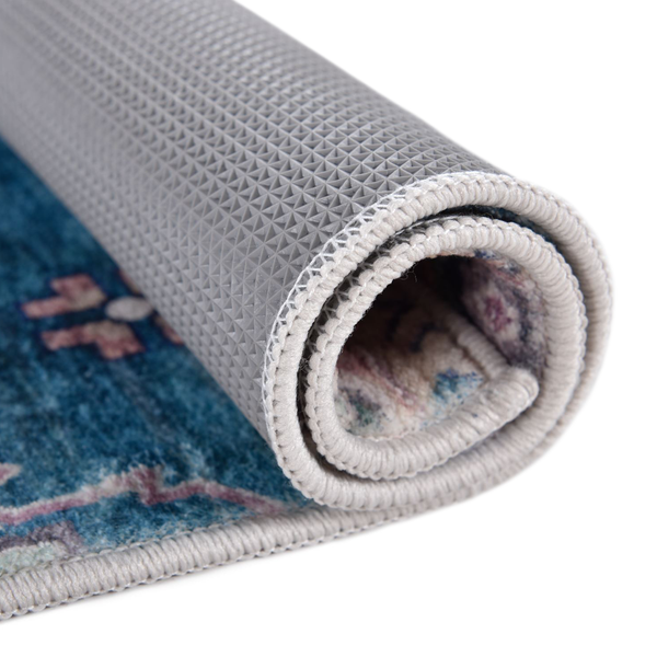 Badteppich Oriental One - Polyester - Türkis - 70 x 120 cm