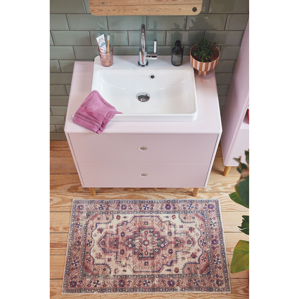 Badteppich Oriental Four - Polyester - Berry - 60 x 100 cm