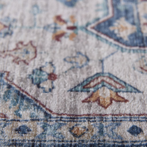 Badteppich Oriental Two - Polyester - Türkis - 70 x 120 cm