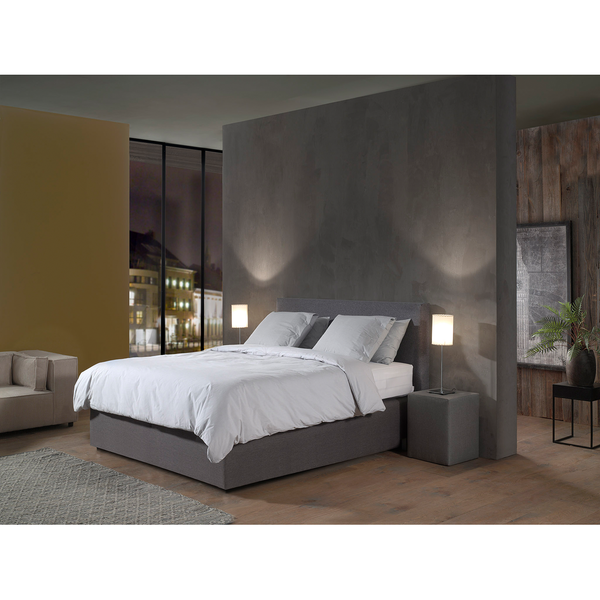 Bettwäsche Bassano - Baumwolle Perkal - Grau - 135 x 200 cm + Kissen 80 x 80 cm