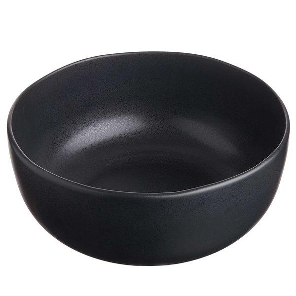 Salatschale CASA NOVA - Steinzeug / reaktive Glasur - Schwarz - Schwarz