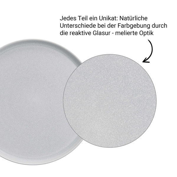 Salatschale CASA NOVA - Steinzeug / reaktive Glasur - Grau - Grau