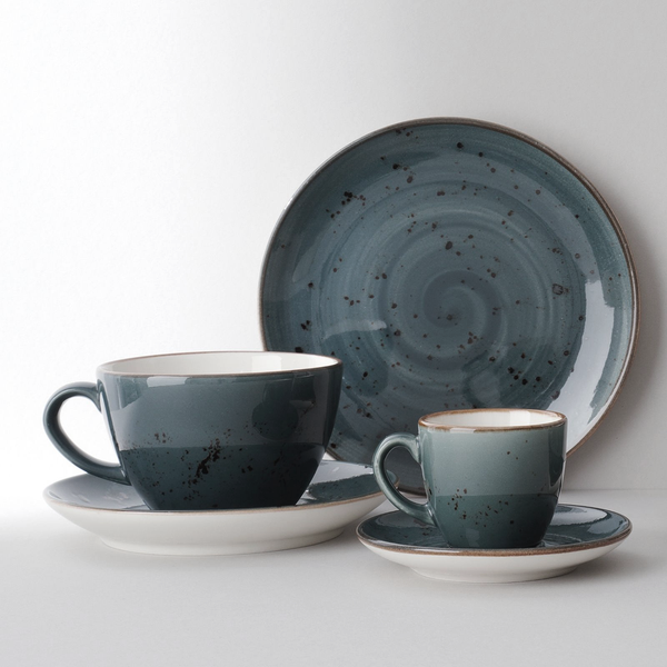 Untertasse Arando (6er-Set) - Porzellan - Anthrazit