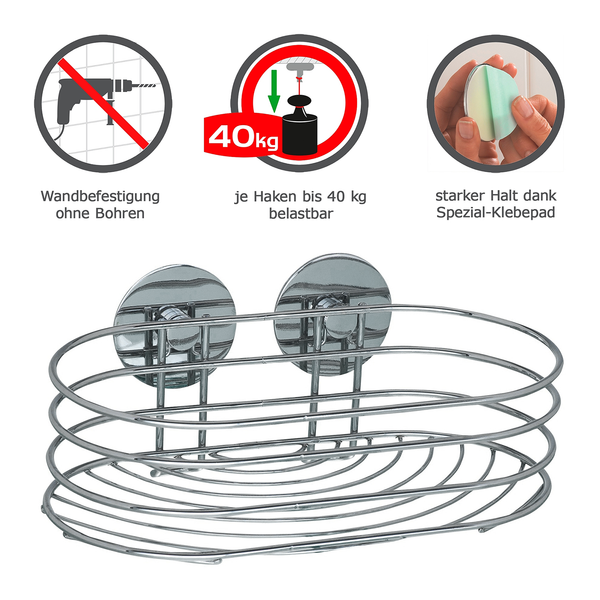 Turbo-Loc Wandablage Eperny - Stahl - Silber