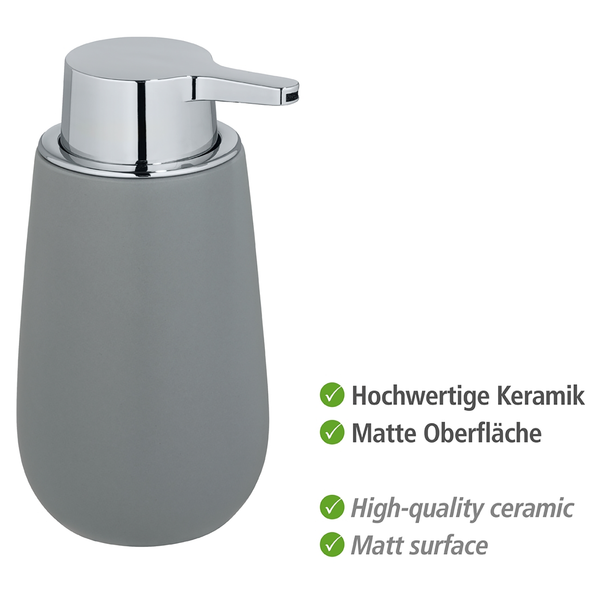 Seifenspender Badi - Keramik - Grau
