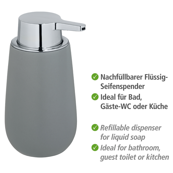 Seifenspender Badi - Keramik - Grau