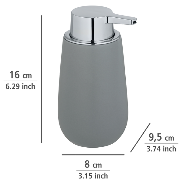 Seifenspender Badi - Keramik - Grau