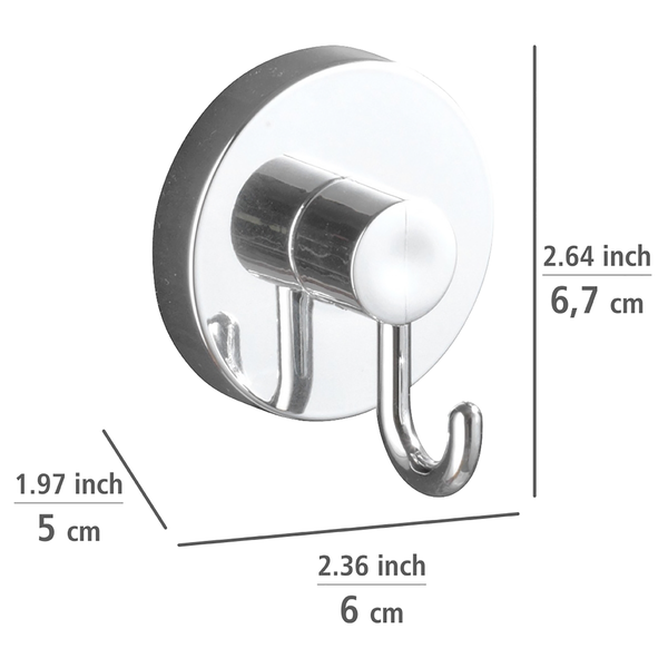 Vacuum-Loc Haken Glostrup (2er-Set) - ABS - Silber