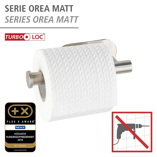 Turbo-Loc Toilettenpapierhalter Orea - Edelstahl - Matt