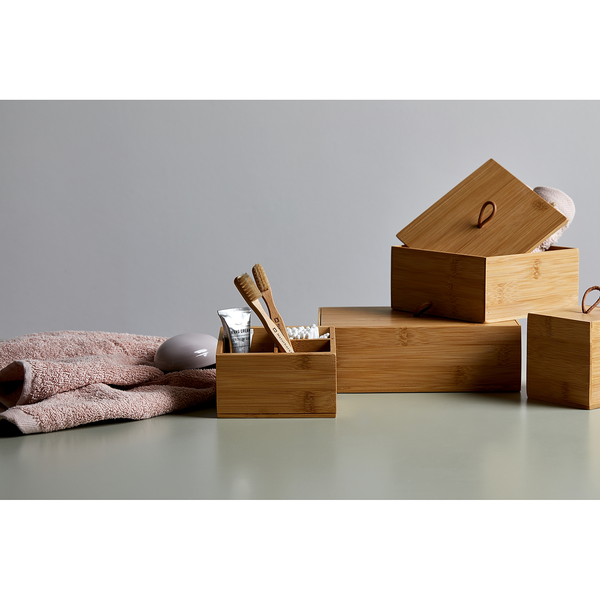 Box mit Deckel Terra I - Bambus - Braun - 22 x 15 cm