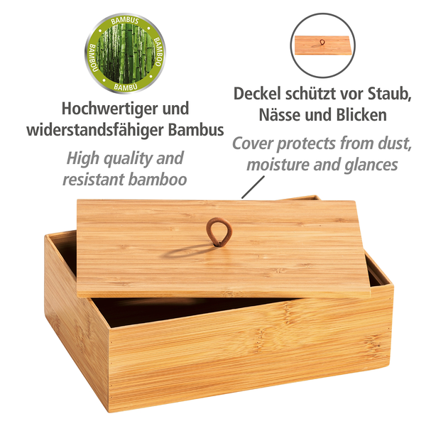Box mit Deckel Terra I - Bambus - Braun - 22 x 15 cm