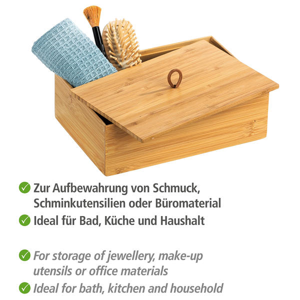 Box mit Deckel Terra I - Bambus - Braun - 22 x 15 cm