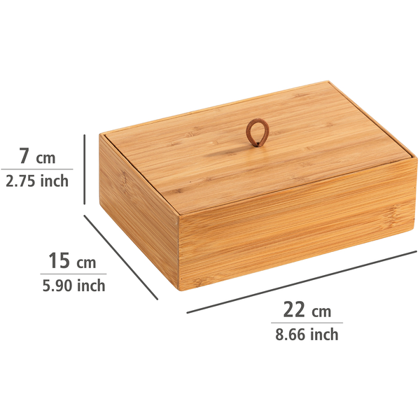Box mit Deckel Terra I - Bambus - Braun - 22 x 15 cm