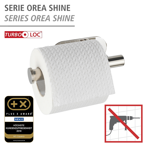Turbo-Loc Toilettenpapierhalter Orea - Edelstahl - Silber